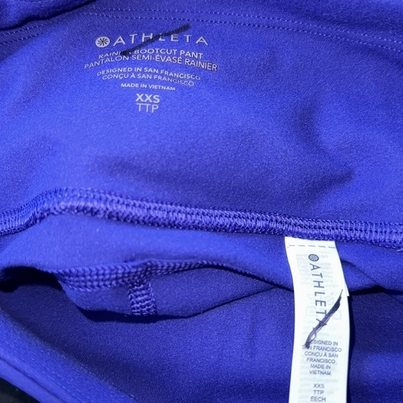 ATHLETA pants NEW Rainier Bootcut Pant Noble Blue purple xxs  #467899 - Picture 6 of 6